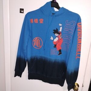 DBZ Blue and Black Gradient Hoodie